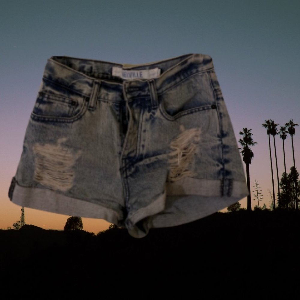 Brandy Melville High Waisted Distressed Shorts